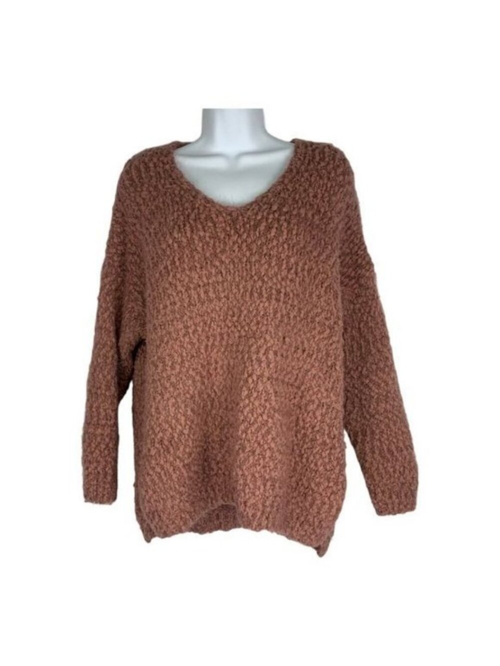 Altard State S/M Women’s Textured Knit Sweater V-Neck Long Sleeve Mauve